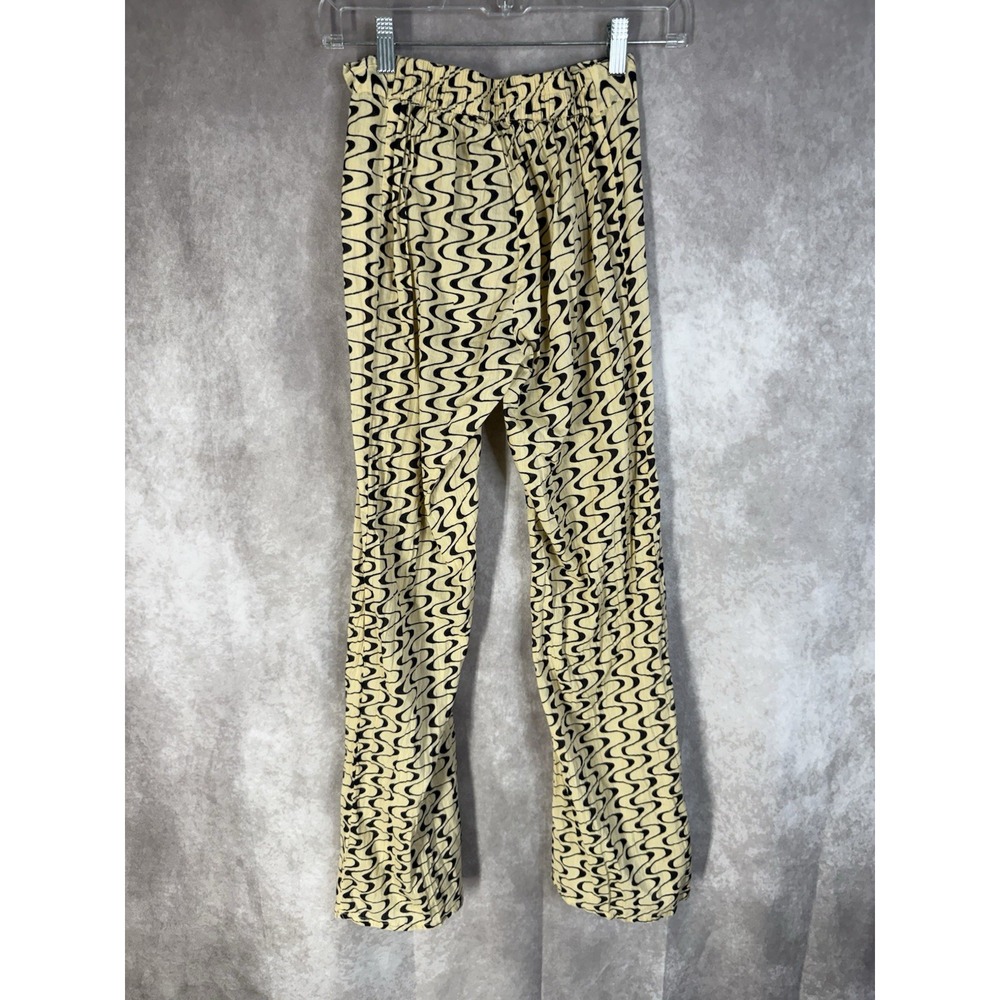 Gimaguas Abstract Wave Flared Pants In Beige Women's Size XS - Picture 6 of 8